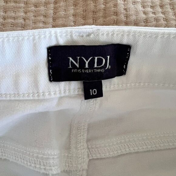 NYDJ Barbara Bootcut Jeans Womens Size 10 White Denim Mid-Rise Lift Tuck Stretch - Picture 13 of 16